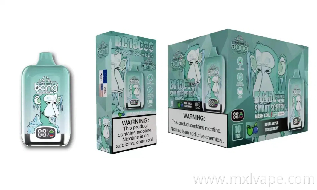 E Cigarette Bang King Smart Screen 15000/15K Puffs Digital Box 12000 Puff Vaporizer
